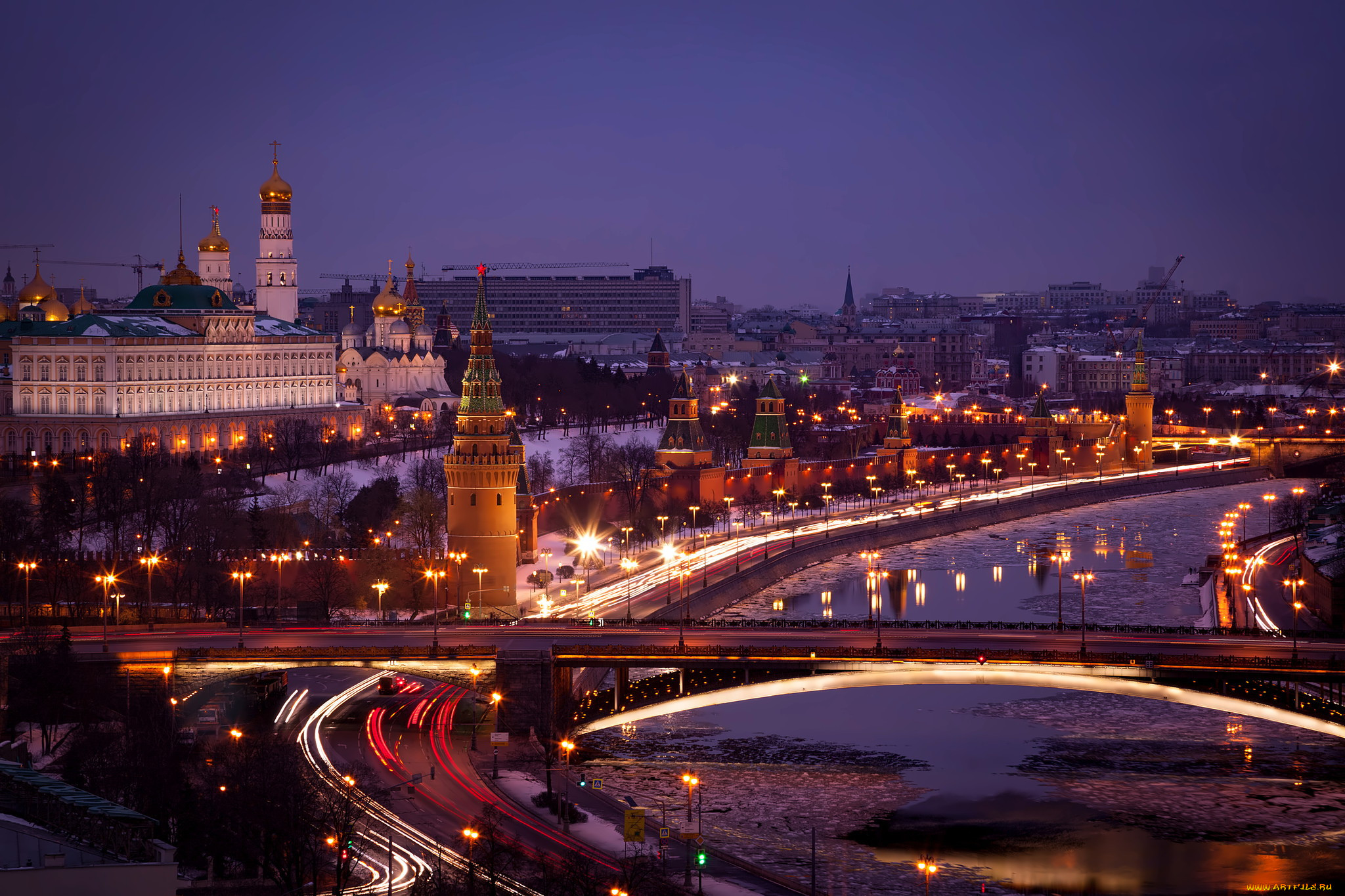 Ночная Москва огни Москвы